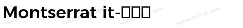 Montserrat it字体转换